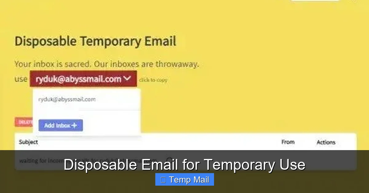 Disposable Email for Temporary Use