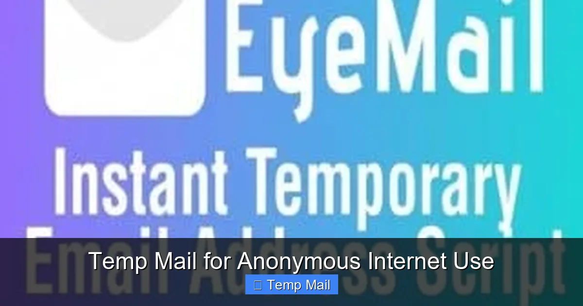 Temp Mail for Anonymous Internet Use